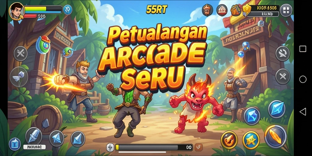 Gameplay seru 55RT yang menantang dan penuh aksi.
