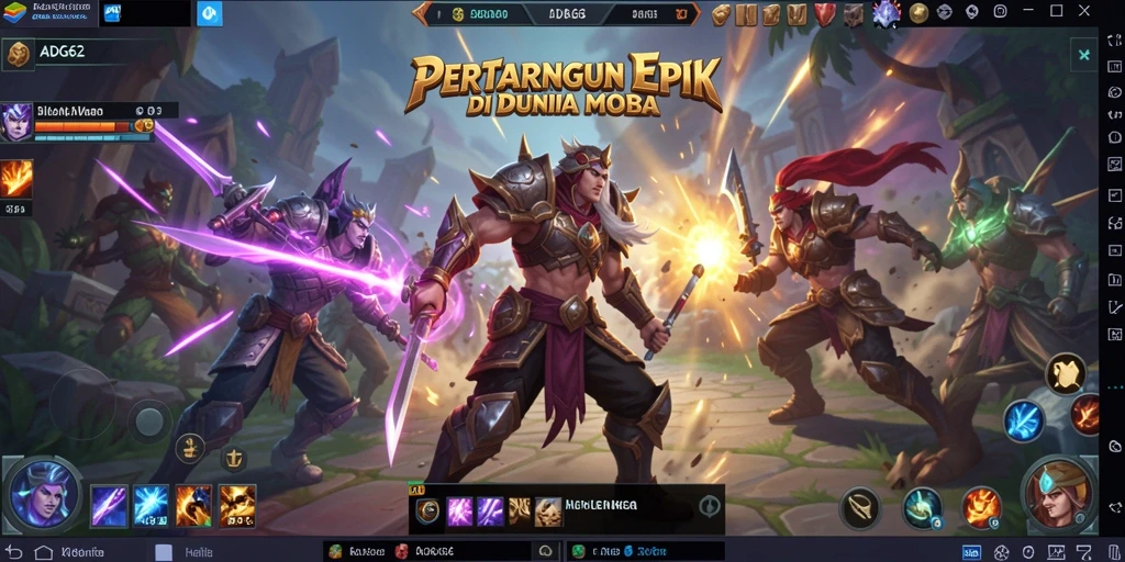 Gameplay seru dari ADG62 dengan pertarungan MOBA yang intens.