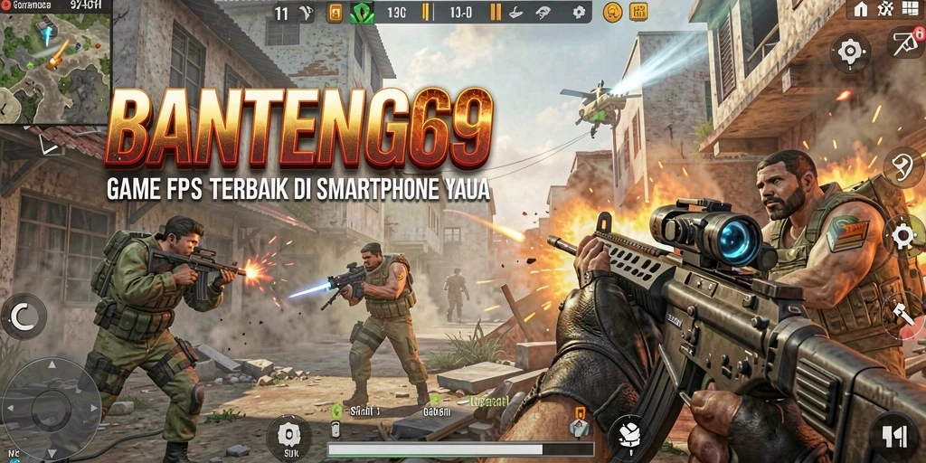 Gameplay intens BANTENG69 dalam pertempuran FPS.