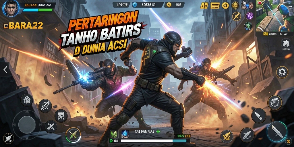 Tampilan penuh aksi dalam game BARA22 yang seru.