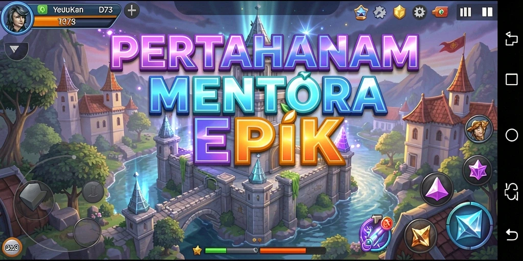Gameplay menara pertahanan seru dan menantang di D73.
