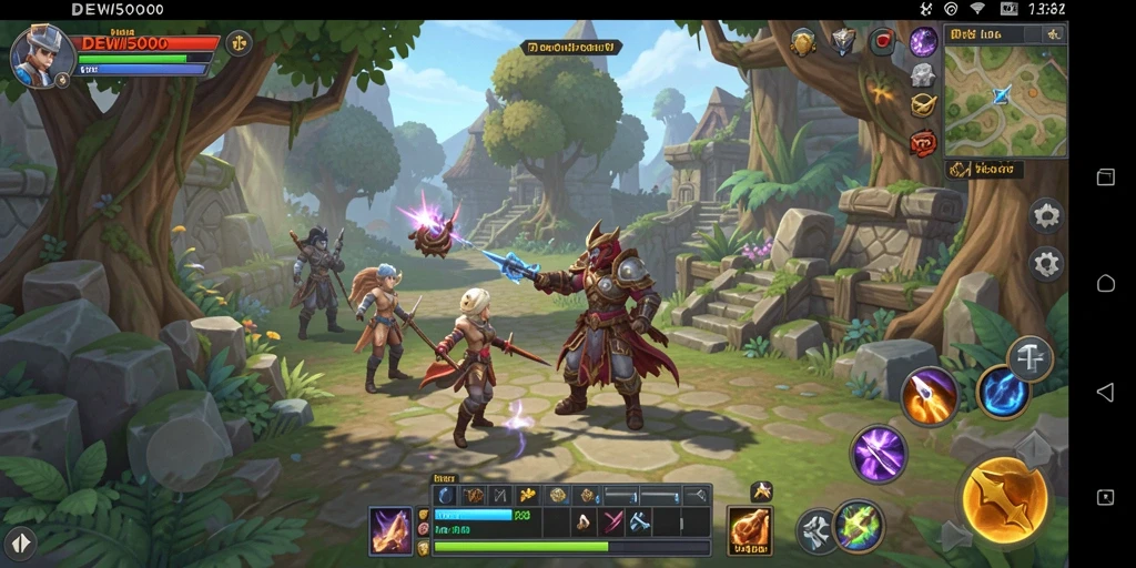 Screenshot gameplay menarik dari DEWI5000 di dunia ARPG.