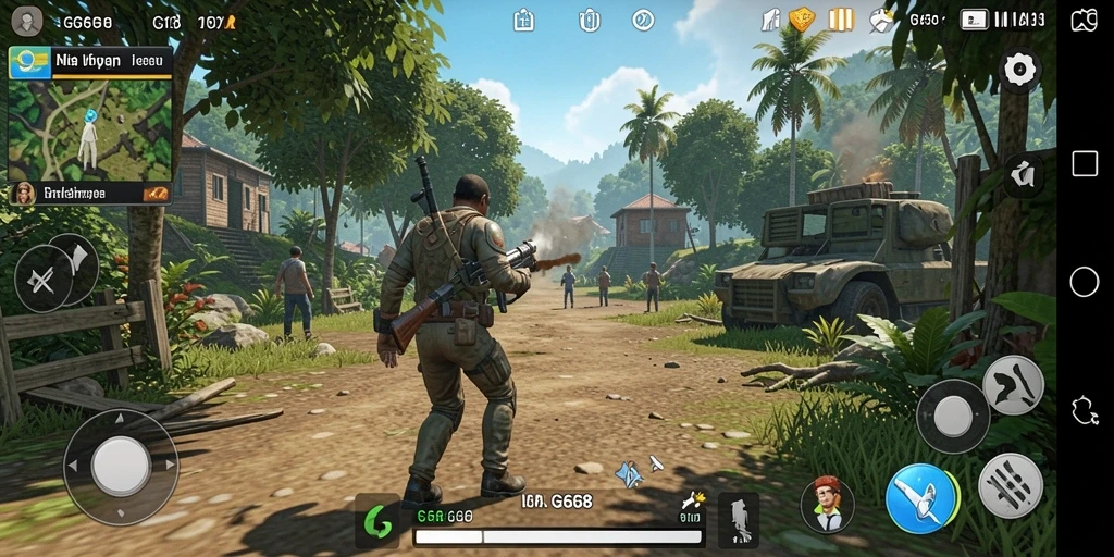 Tampilan gameplay G668 yang menampilkan kehidupan sehari-hari.