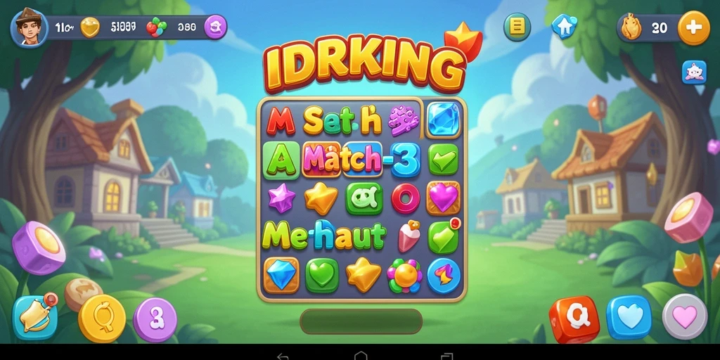 Tampilan gameplay seru dalam IDRKING yang memukau.