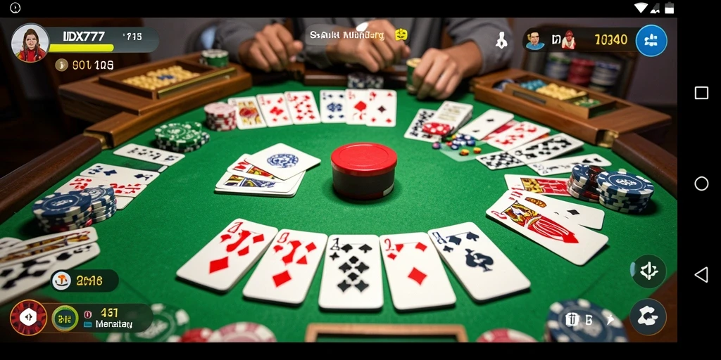 Screenshot gameplay IDX777 yang menampilkan keseruan bermain Gaple.