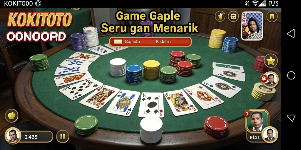 Screenshot KOKITOTO menampilkan gameplay seru Gaple yang menarik.