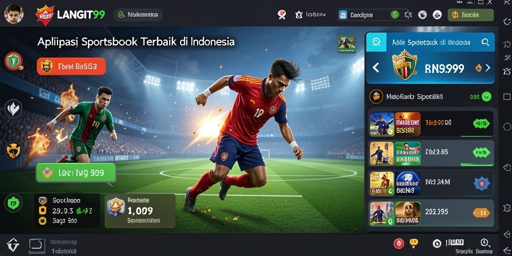 Tangkapan layar LANGIT99 menampilkan antarmuka taruhan olahraga yang intuitif.