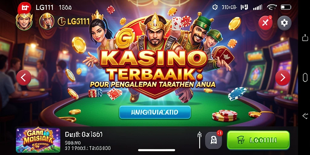 Tampilan gameplay menarik dari LG111 dengan berbagai pilihan permainan Kasino.