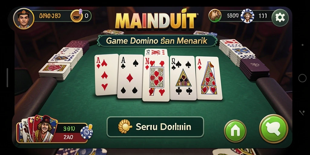 Gameplay Domino seru dan menantang di MAINDUIT.