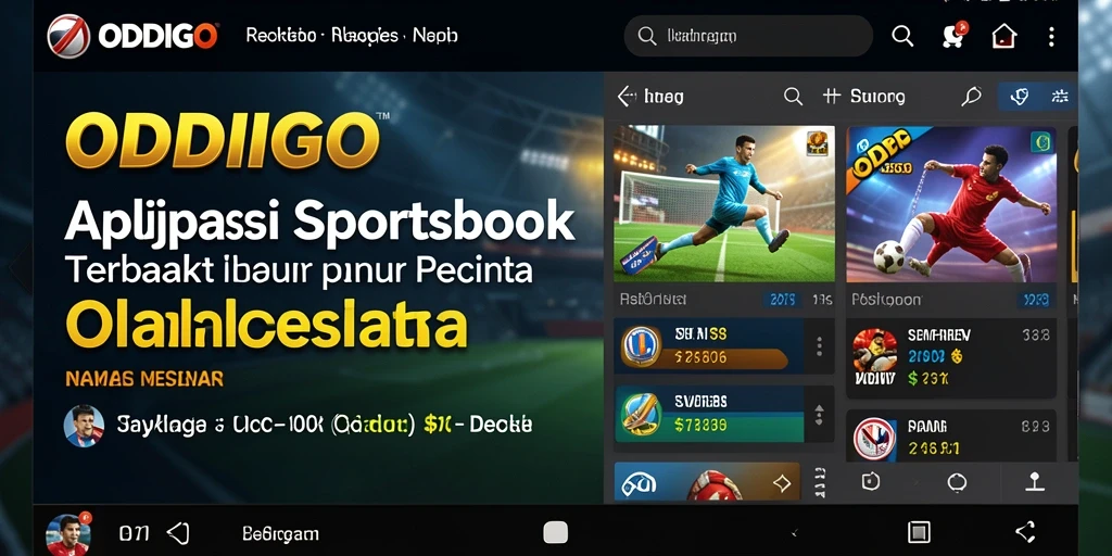 Tampilan utama ODDIGO menampilkan fitur taruhan olahraga yang mengasyikkan.