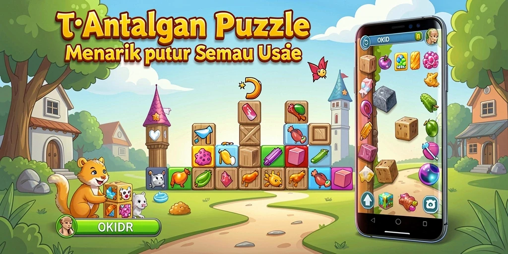 Tangkapan layar OKIDR menunjukkan gameplay puzzle yang menarik dan menantang.
