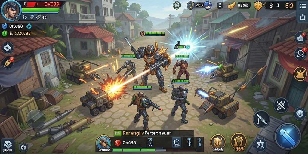 Menampilkan gameplay menakjubkan Tower Defense penuh strategi.