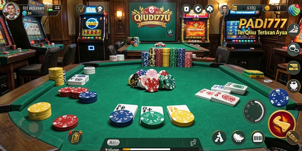 Tangkapan layar PADI777 menunjukkan serunya gameplay QiuQiu yang penuh strategi.
