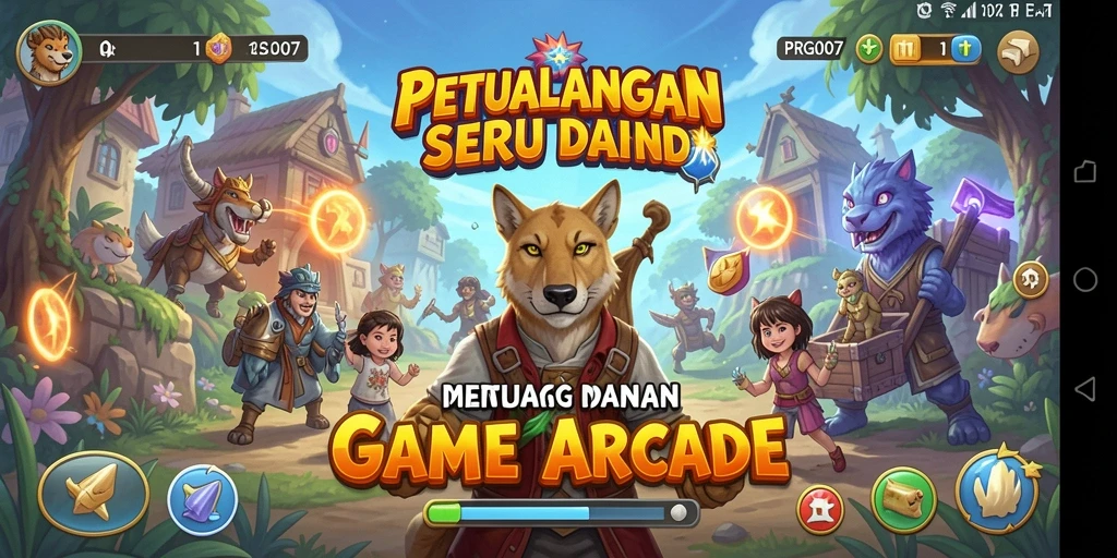 Screenshot PRG007 menampilkan aksi gameplay yang mendebarkan di dunia arcade.