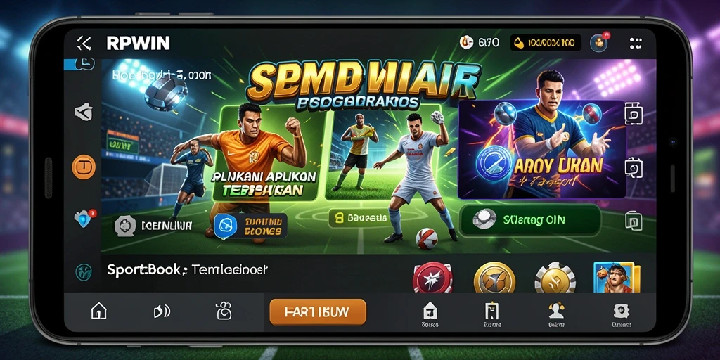 Tampilan utama RPWIN menampilkan berbagai opsi taruhan olahraga.