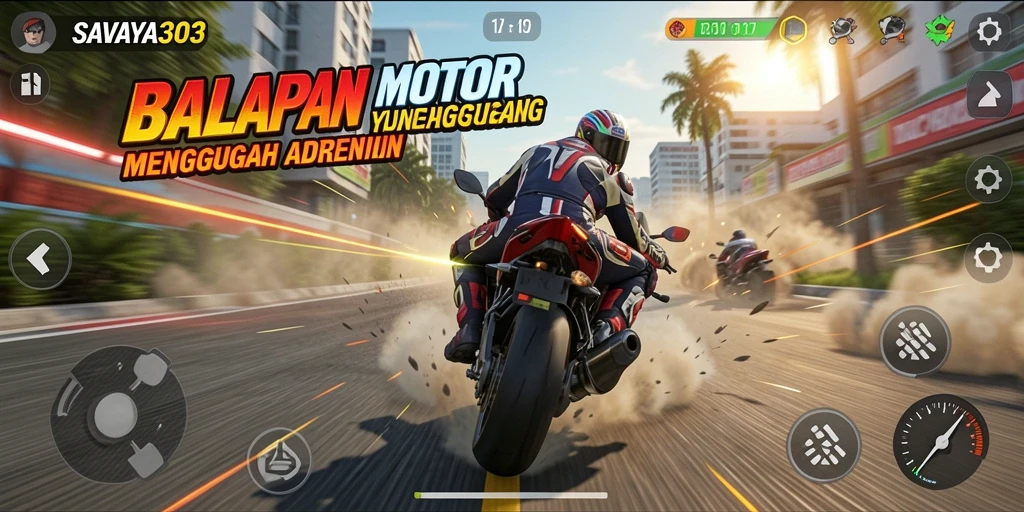 Tampilan aksi balapan motor yang mendebarkan dalam SAVAYA303.