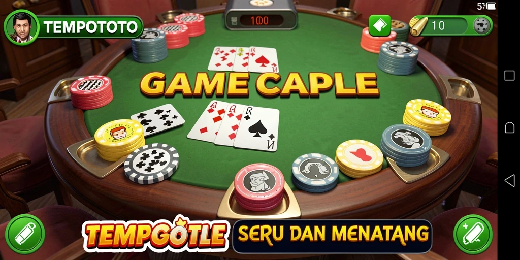 Tampilan gameplay Gaple yang seru dan interaktif.